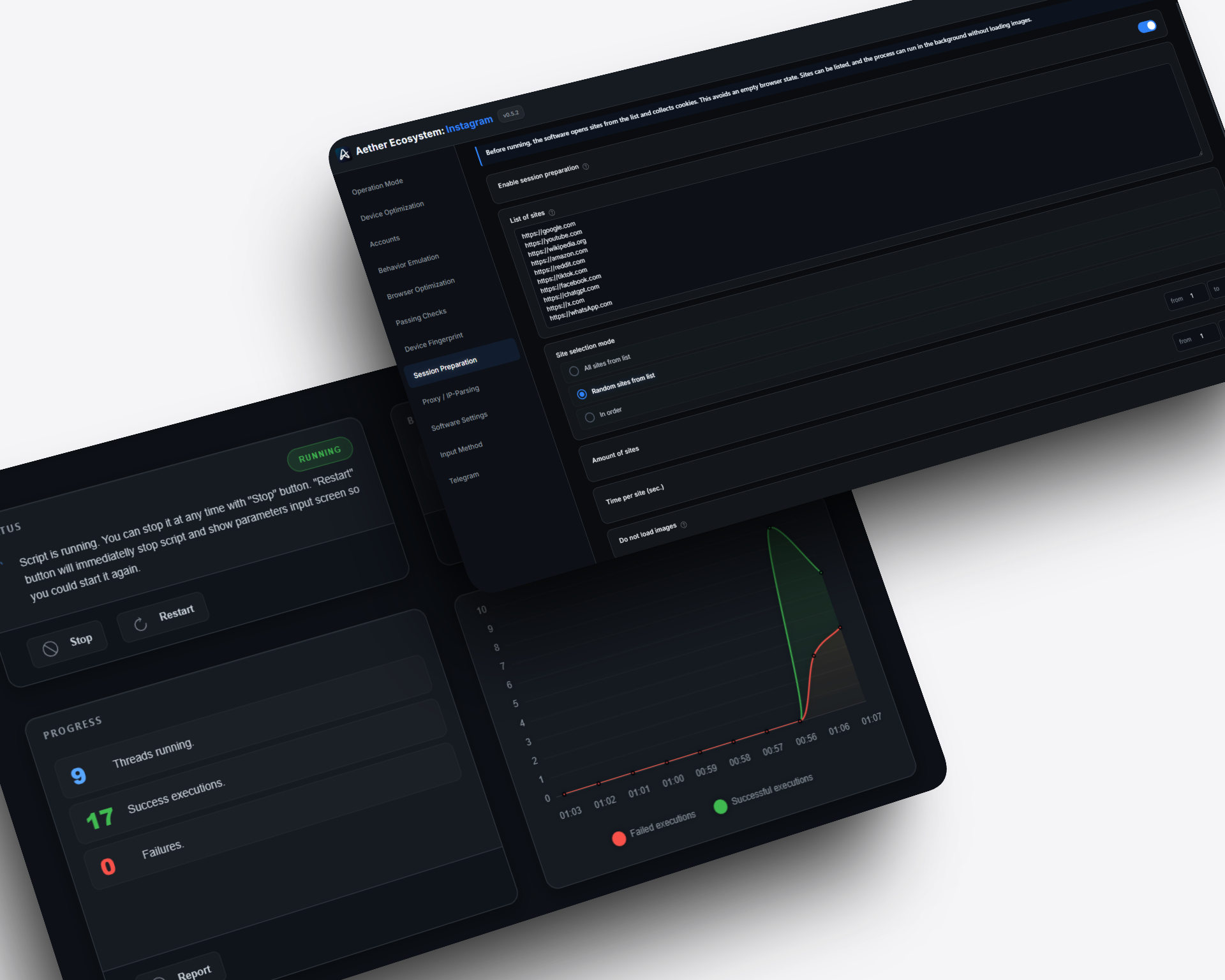 Aether Settings Interface